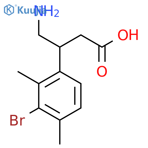 4-amino-3-(3-bromo-2,4-dimethylphenyl)butanoic acid structure