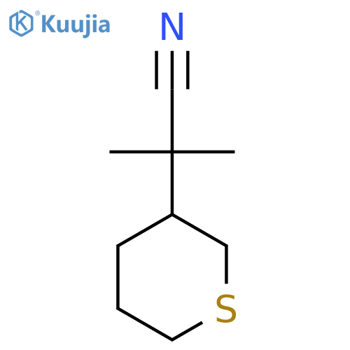 2-methyl-2-(thian-3-yl)propanenitrile structure