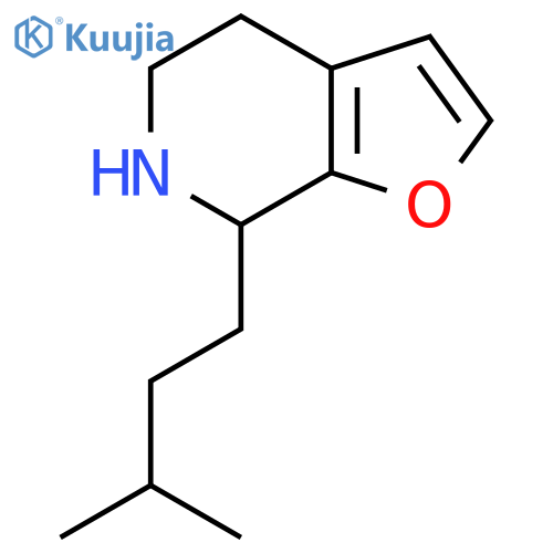 7-(3-methylbutyl)-4H,5H,6H,7H-furo2,3-cpyridine structure