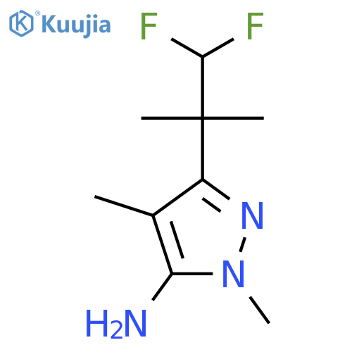 3-(1,1-difluoro-2-methylpropan-2-yl)-1,4-dimethyl-1H-pyrazol-5-amine structure