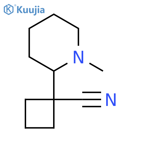 1-(1-methylpiperidin-2-yl)cyclobutane-1-carbonitrile structure