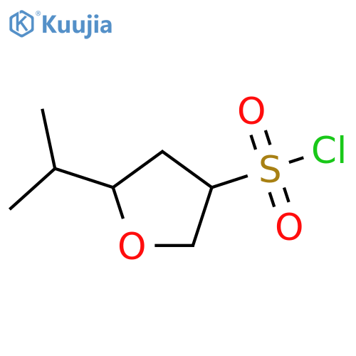 3-Furansulfonyl chloride, tetrahydro-5-(1-methylethyl)- structure