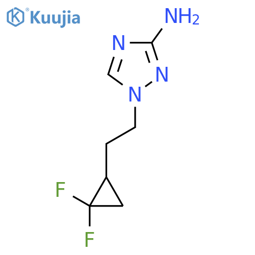 1-2-(2,2-difluorocyclopropyl)ethyl-1H-1,2,4-triazol-3-amine structure