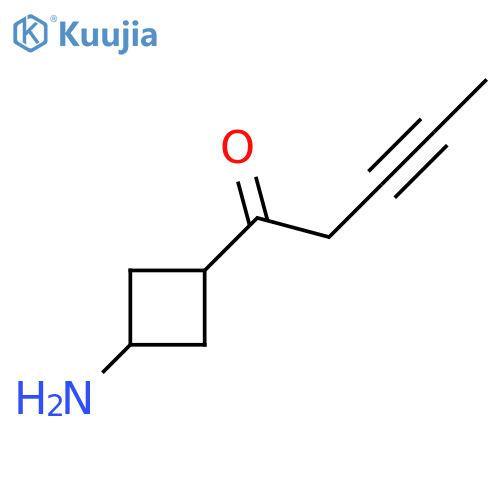 1-(3-Aminocyclobutyl)pent-3-yn-1-one structure