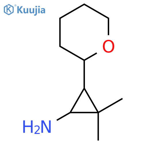 2,2-dimethyl-3-(oxan-2-yl)cyclopropan-1-amine structure