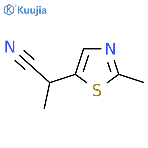 2-(2-methyl-1,3-thiazol-5-yl)propanenitrile structure