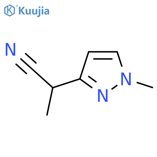 2-(1-methyl-1H-pyrazol-3-yl)propanenitrile structure