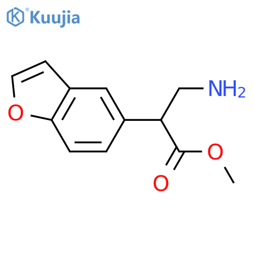 methyl 3-amino-2-(1-benzofuran-5-yl)propanoate structure