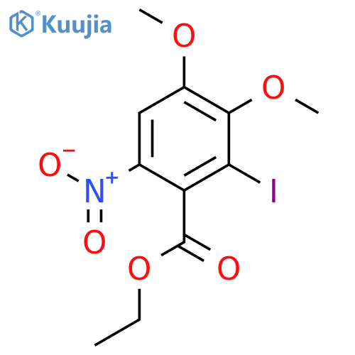 Benzoic acid, 2-iodo-3,4-dimethoxy-6-nitro-, ethyl ester structure