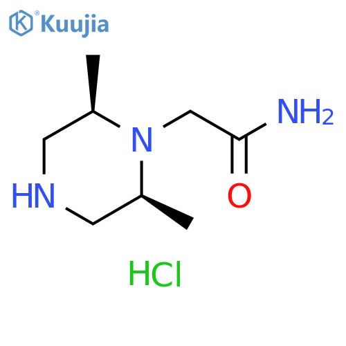 2-[cis-2,6-dimethylpiperazin-1-yl]acetamide;dihydrochloride structure