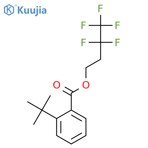 Benzoic acid, (1,1-dimethylethyl)-, 3,3,4,4,4-pentafluorobutyl ester structure