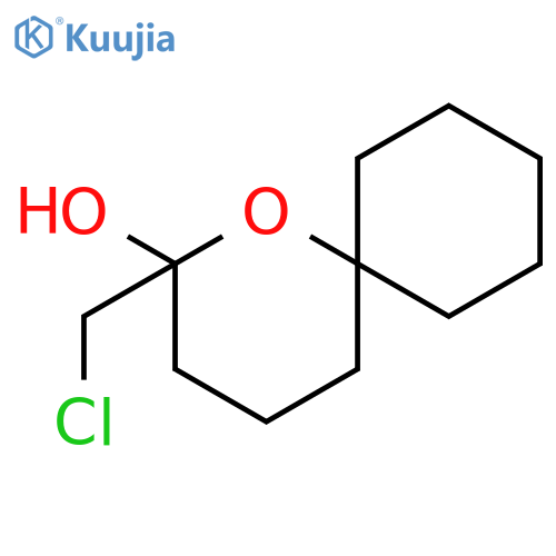 1-Oxaspiro[5.5]undecan-2-ol, 2-(chloromethyl)- structure