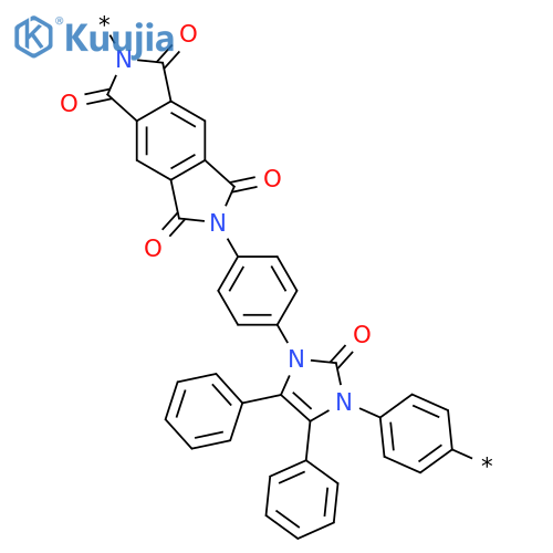 Poly[(5,7-dihydro-1,3,5,7-tetraoxobenzo[1,2-c:4,5-c']dipyrrole-2,6(1H,3H)-diyl)-1,4-phenylene(2-oxo-4,5-diphenyl-1H-imidazole-1,3(2H)-diyl)-1,4-phenylene] structure
