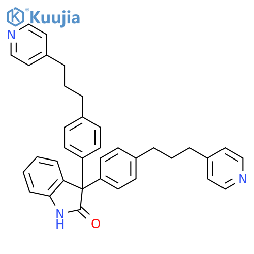 2H-Indol-2-one, 1,3-dihydro-3,3-bis[4-[3-(4-pyridinyl)propyl]phenyl]- structure