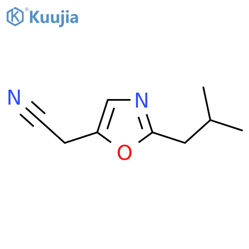 2-[2-(2-Methylpropyl)-1,3-oxazol-5-yl]acetonitrile structure