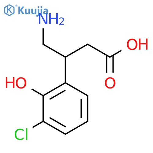 4-amino-3-(3-chloro-2-hydroxyphenyl)butanoic acid structure