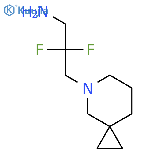 3-{5-Azaspiro[2.5]octan-5-yl}-2,2-difluoropropan-1-amine structure