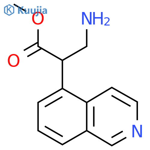 methyl 3-amino-2-(isoquinolin-5-yl)propanoate structure