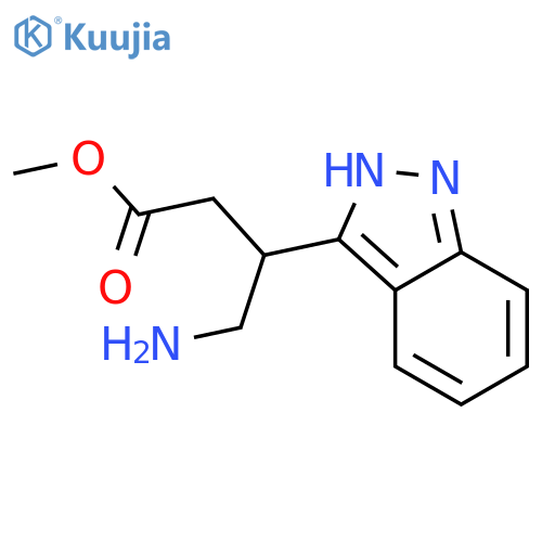 methyl 4-amino-3-(1H-indazol-3-yl)butanoate structure