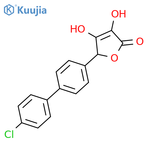 2(5H)-FURANONE, 5-(4'-CHLORO[1,1'-BIPHENYL]-4-YL)-3,4-DIHYDROXY- structure