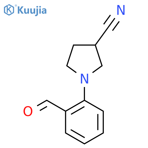 1-(2-Formylphenyl)pyrrolidine-3-carbonitrile structure