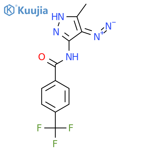 Benzamide, N-(4-diazo-5-methyl-4H-pyrazol-3-yl)-4-(trifluoromethyl)- structure