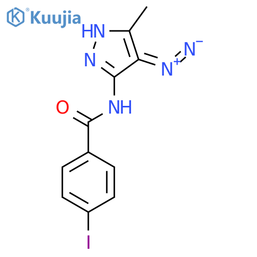 Benzamide, N-(4-diazo-5-methyl-4H-pyrazol-3-yl)-4-iodo- structure
