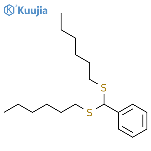 Benzene, [bis(hexylthio)methyl]- structure