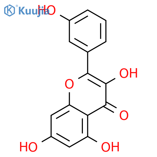 3,5,7-Trihydroxy-2-(3-hydroxy-phenyl)-chromen-4-on structure
