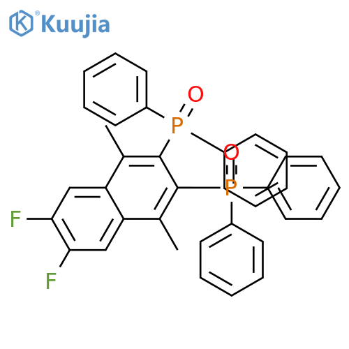 Phosphine oxide, [3-(diphenylphosphinyl)-6,7-difluoro-1,4-dimethyl-2-naphthalenyl]diphenyl- structure