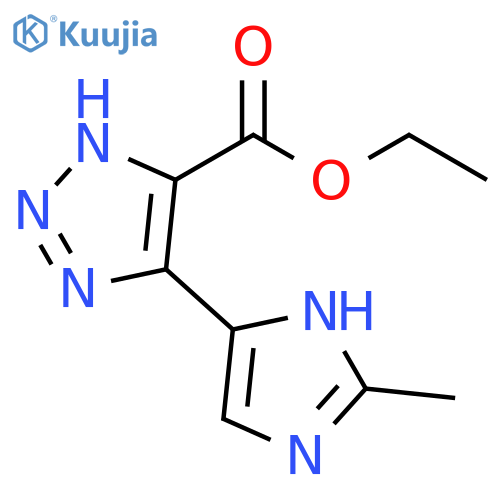 1H-1,2,3-Triazole-5-carboxylic acid, 4-(2-methyl-1H-imidazol-5-yl)-, ethyl ester structure