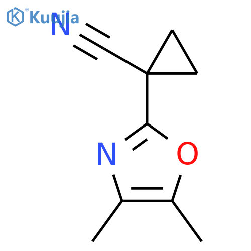 1-(dimethyl-1,3-oxazol-2-yl)cyclopropane-1-carbonitrile structure