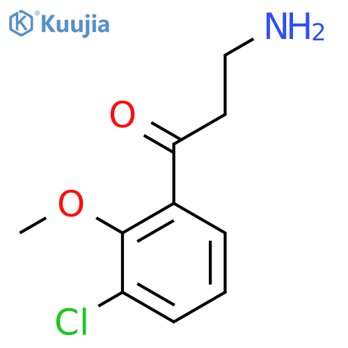 3-amino-1-(3-chloro-2-methoxyphenyl)propan-1-one structure