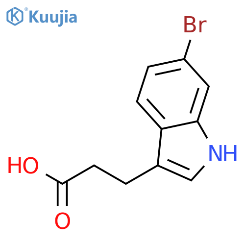 3-(6-bromo-1H-indol-3-yl)propanoic acid structure