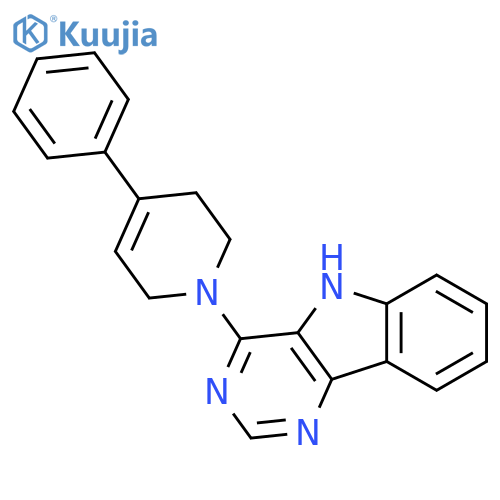 5H-Pyrimido[5,4-b]indole, 4-(3,6-dihydro-4-phenyl-1(2H)-pyridinyl)- structure