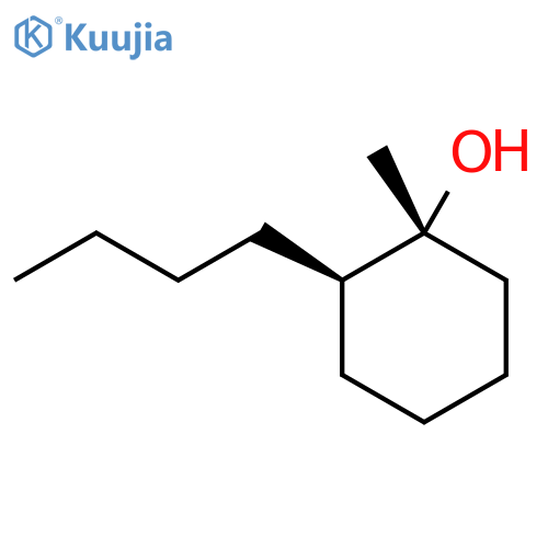rac-(1R,2R)-2-butyl-1-methylcyclohexan-1-ol structure