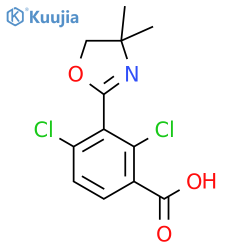 Benzoic acid, 2,4-dichloro-3-(4,5-dihydro-4,4-dimethyl-2-oxazolyl)- structure