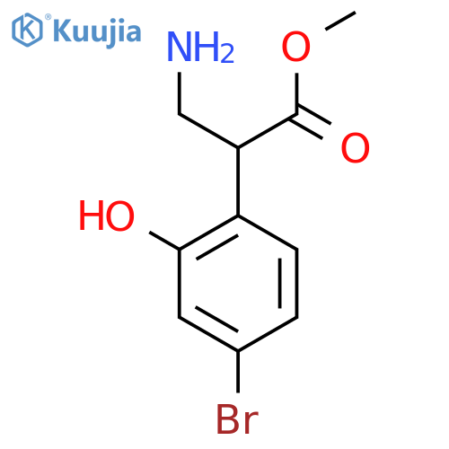 Methyl 3-amino-2-(4-bromo-2-hydroxyphenyl)propanoate structure
