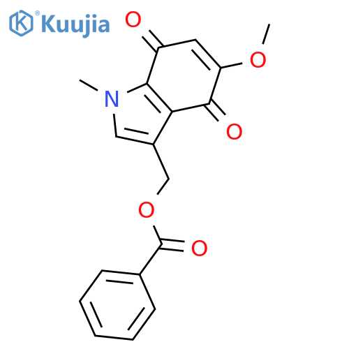 1H-Indole-4,7-dione, 3-[(benzoyloxy)methyl]-5-methoxy-1-methyl- structure