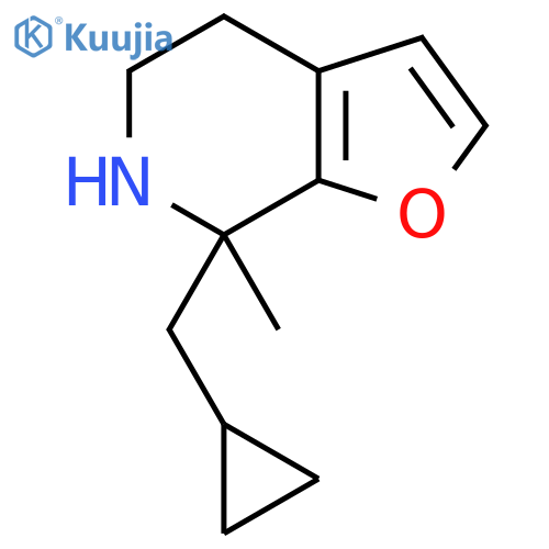 7-(cyclopropylmethyl)-7-methyl-4H,5H,6H,7H-furo2,3-cpyridine structure