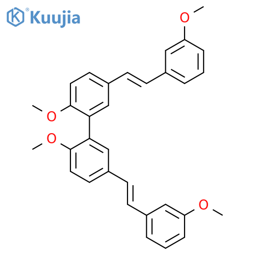 1,1'-Biphenyl, 2,2'-dimethoxy-5,5'-bis[2-(3-methoxyphenyl)ethenyl]- structure