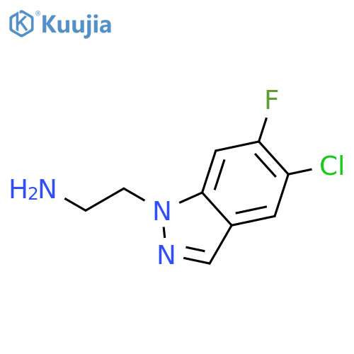 1H-Indazole-1-ethanamine, 5-chloro-6-fluoro- structure