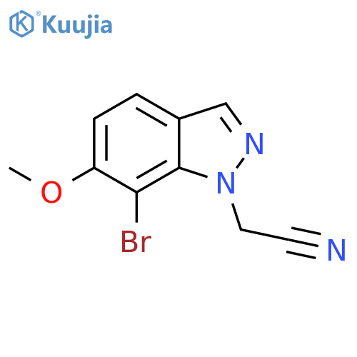 1H-Indazole-1-acetonitrile, 7-bromo-6-methoxy- structure