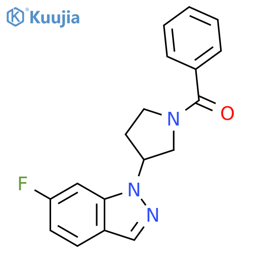 Pyrrolidine, 1-benzoyl-3-(6-fluoro-1H-indazol-1-yl)- structure
