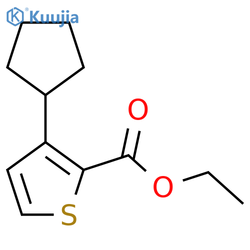 Ethyl 3-cyclopentylthiophene-2-carboxylate structure