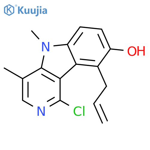 5H-PYRIDO[4,3-B]INDOL-8-OL, 1-CHLORO-4,5-DIMETHYL-9-(2-PROPENYL)- structure