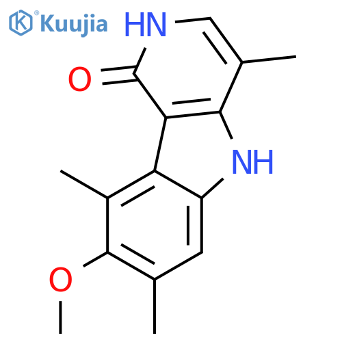1H-Pyrido[4,3-b]indol-1-one, 2,5-dihydro-8-methoxy-4,7,9-trimethyl- structure