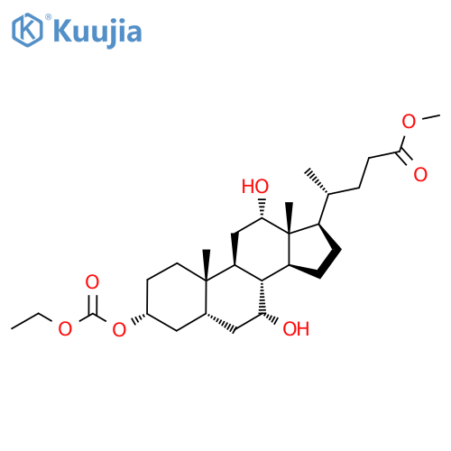 Cholic acid, methyl ester, 3-(ethyl carbonate) structure