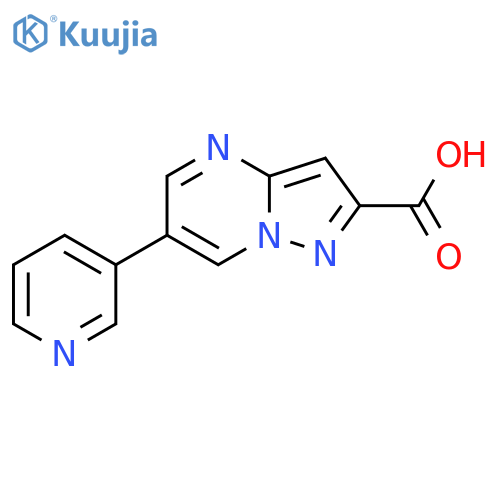6-Pyridin-3-ylpyrazolo[1,5-a]pyrimidine-2-carboxylic acid structure