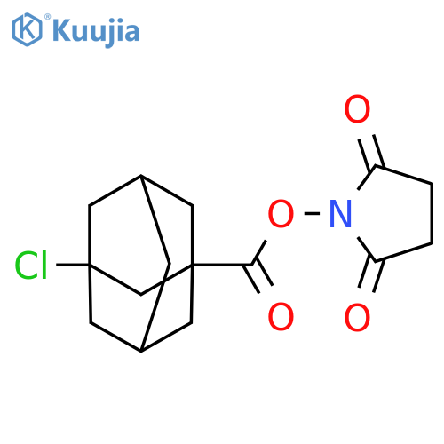 2,5-dioxopyrrolidin-1-yl-3-chloroadamantane-1-carboxylate structure
